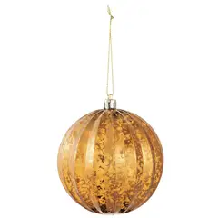 DEAR SANTA - Esfera navidad dorada 10 cm aos