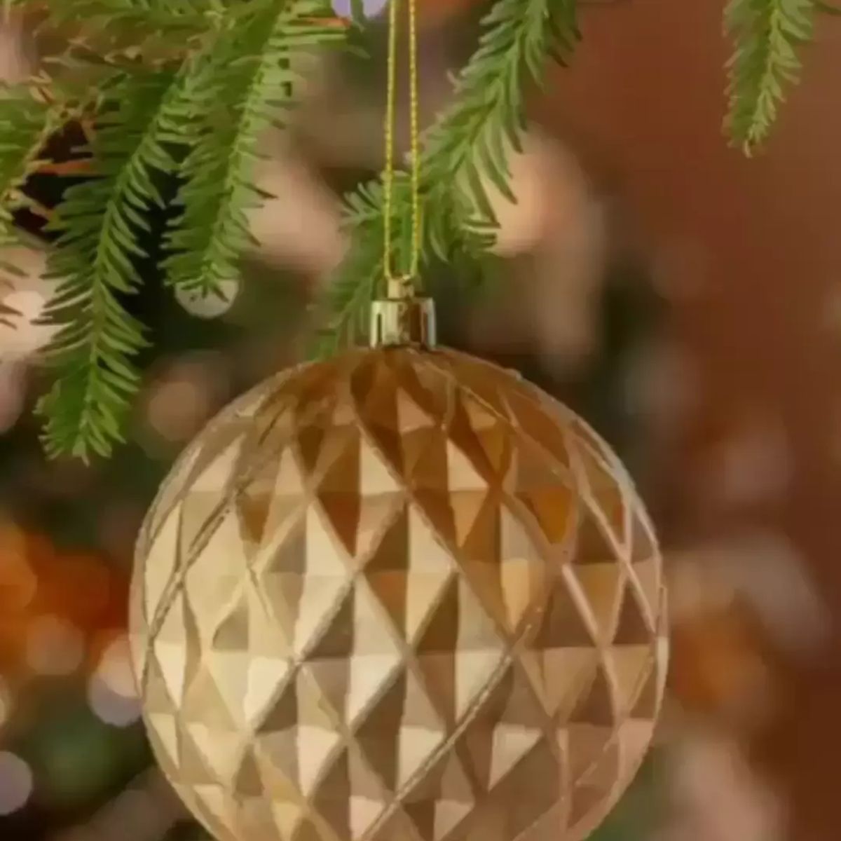 DEAR SANTA - Esfera navidad diamante 10 cm aos