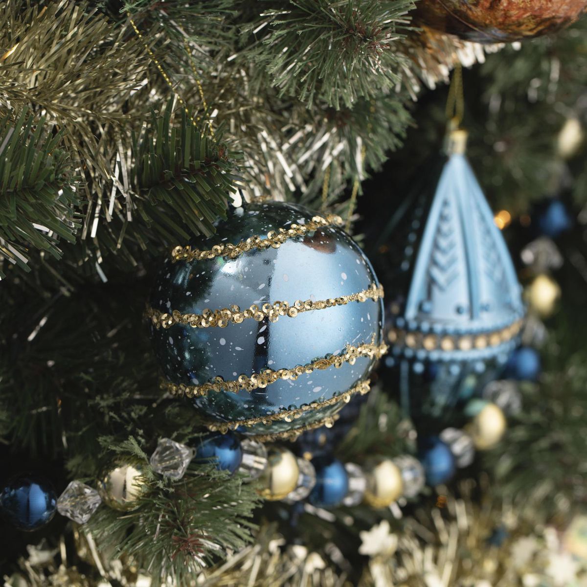 DEAR SANTA - Esfera navidad celeste 8 cm illusion