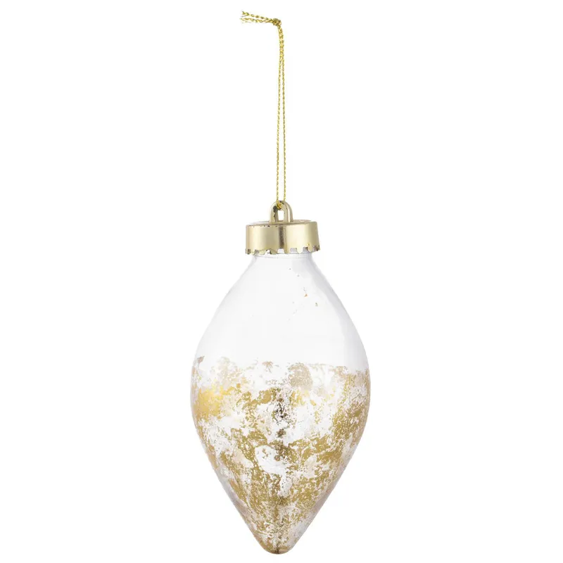 DEAR SANTA - Adorno Oliva navidad dorada 12 cm aos