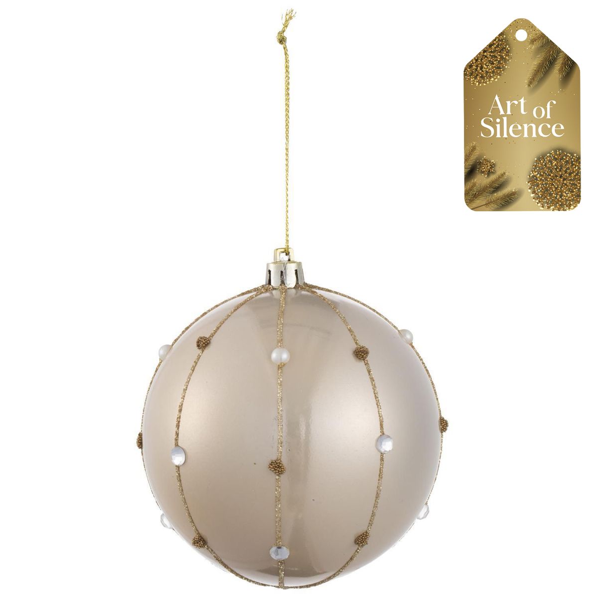 DEAR SANTA - Esfera navidad perlas 10 cm aos