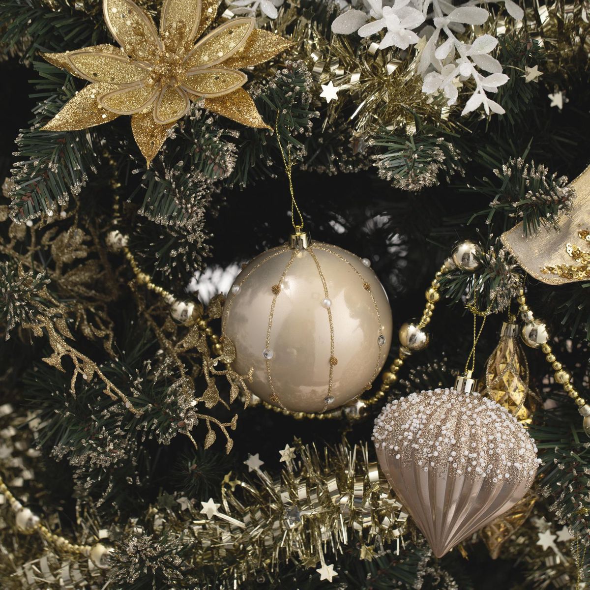 DEAR SANTA - Esfera navidad perlas 10 cm aos