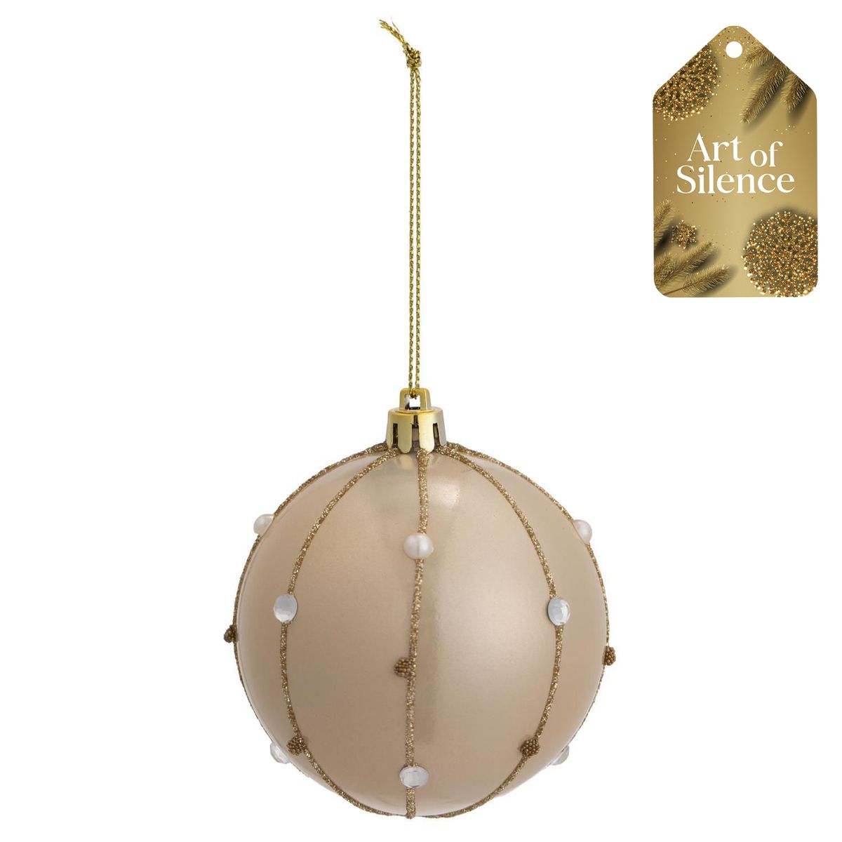 DEAR SANTA - Esfera navidad perlas 8 cm aos