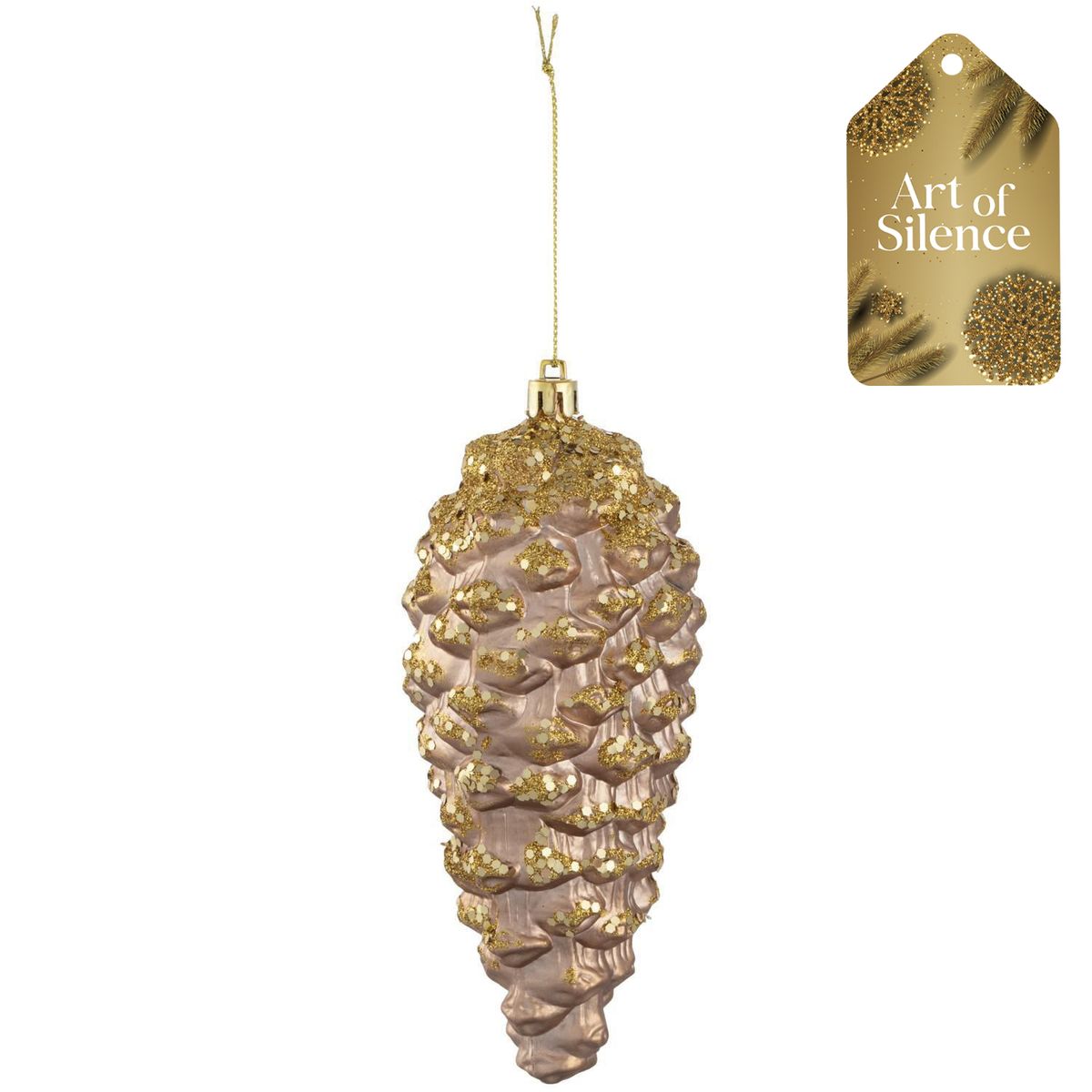 DEAR SANTA - Adorno Pino navidad dorado 17cm aos