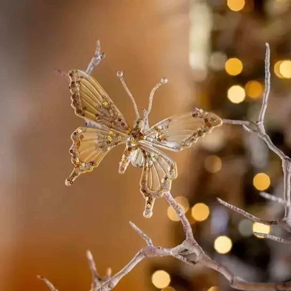 DEAR SANTA - Adorno Mariposa Navidad con Clip 15 cm aos