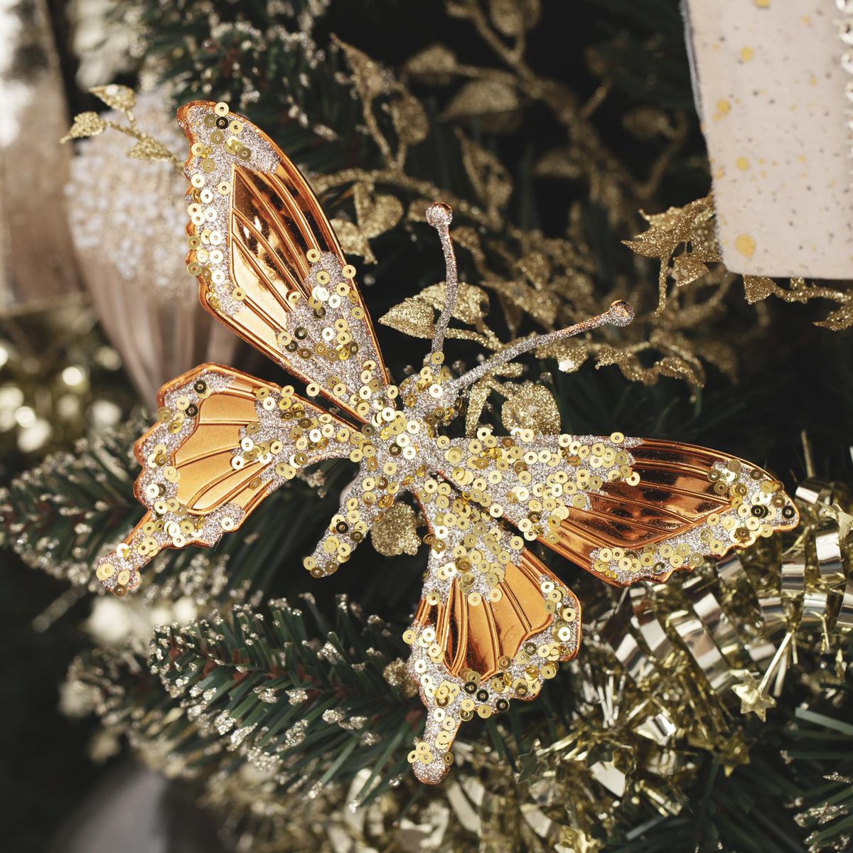 DEAR SANTA - Adorno Mariposa Navidad con Clip 15 cm aos