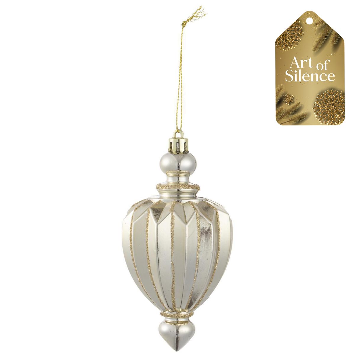 DEAR SANTA - Adorno navidad brillo 12 cm aos