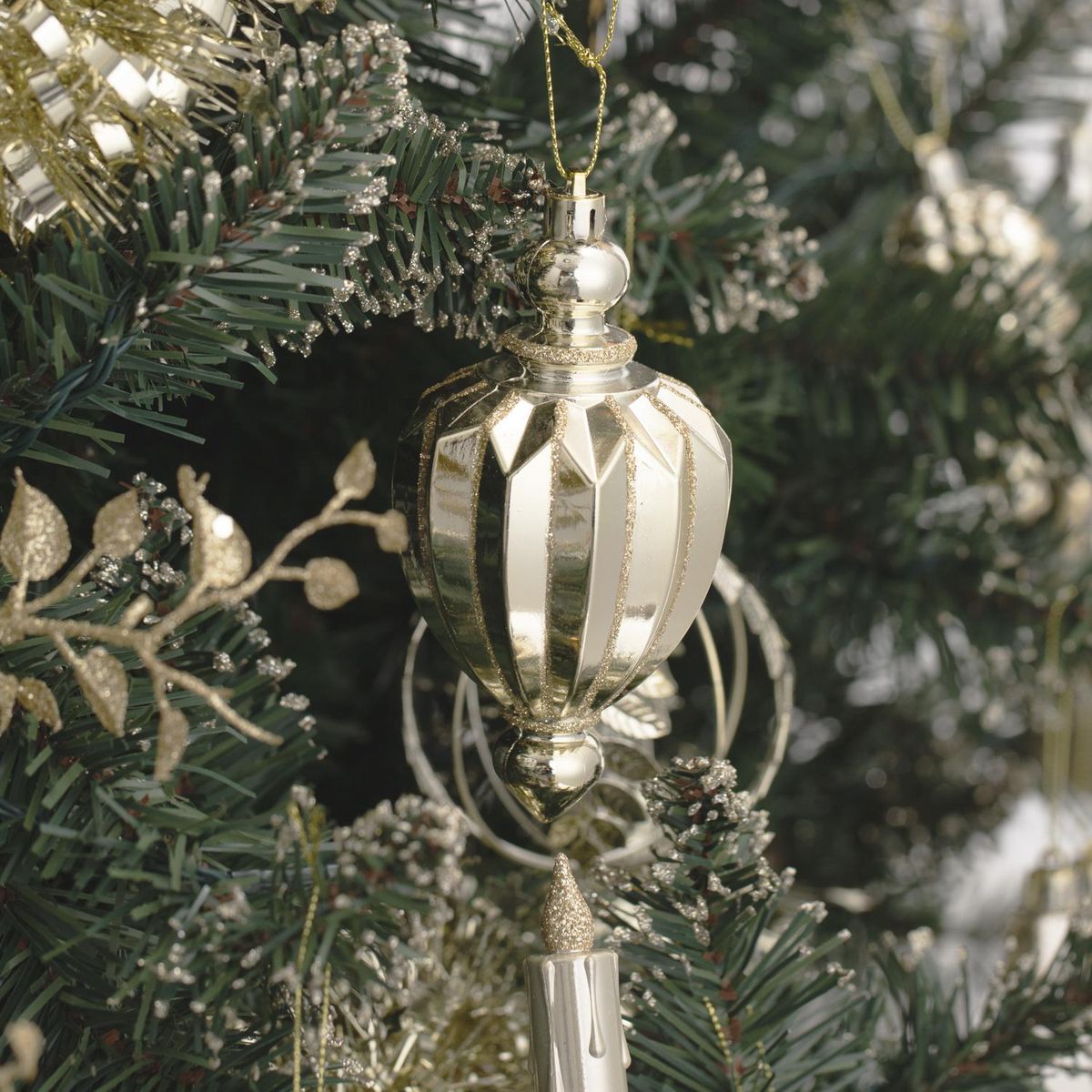 DEAR SANTA - Adorno navidad brillo 12 cm aos