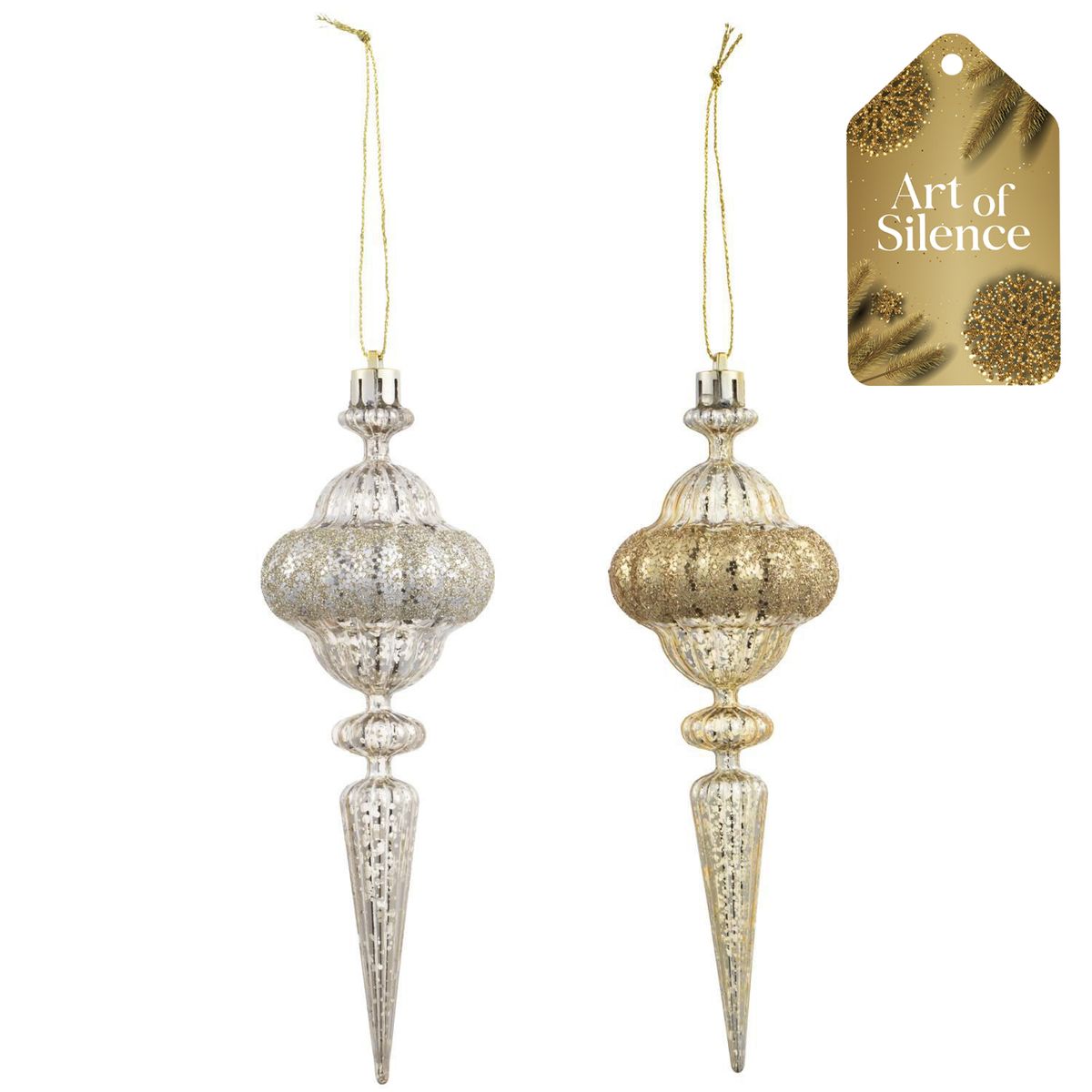 DEAR SANTA - Set 2 Adornos Navidad Punta 16,5 cm aos