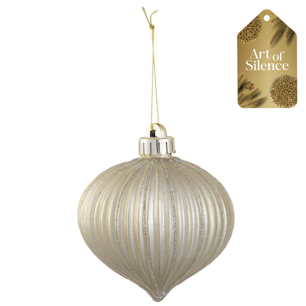 DEAR SANTA - Adorno navidad onion champagn 10 cm aos