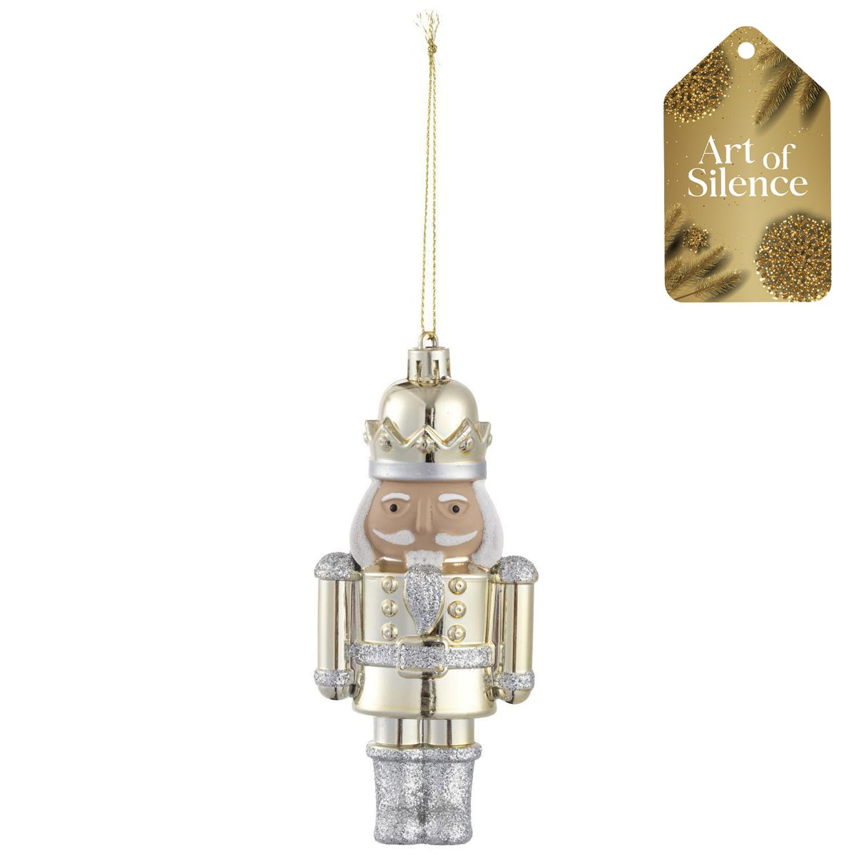 DEAR SANTA - Soldado navidad dorado 13 cm aos