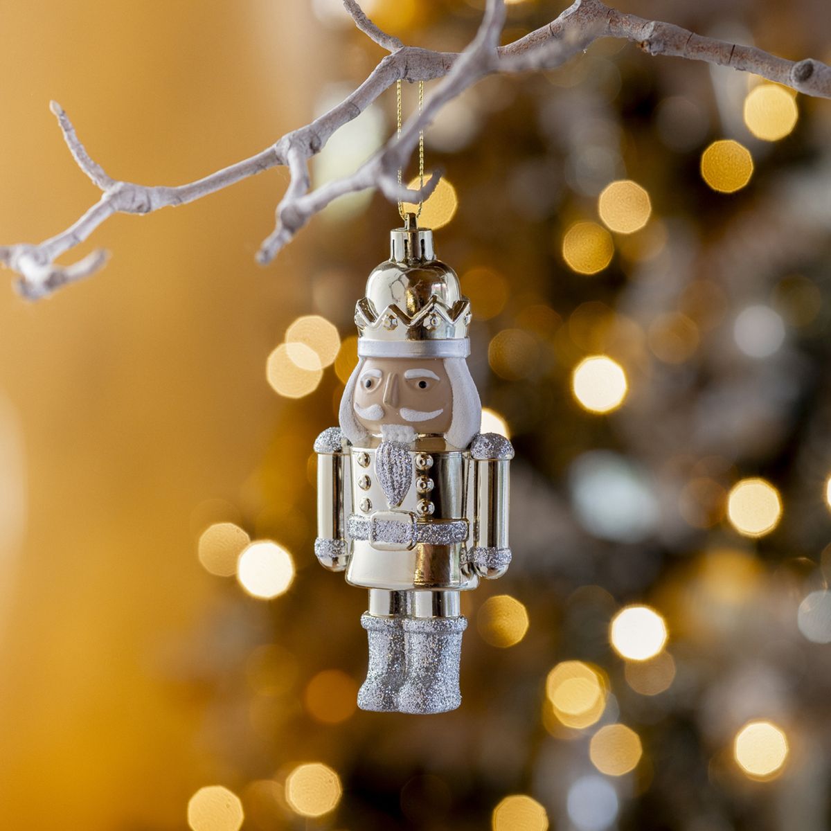 DEAR SANTA - Soldado navidad dorado 13 cm aos