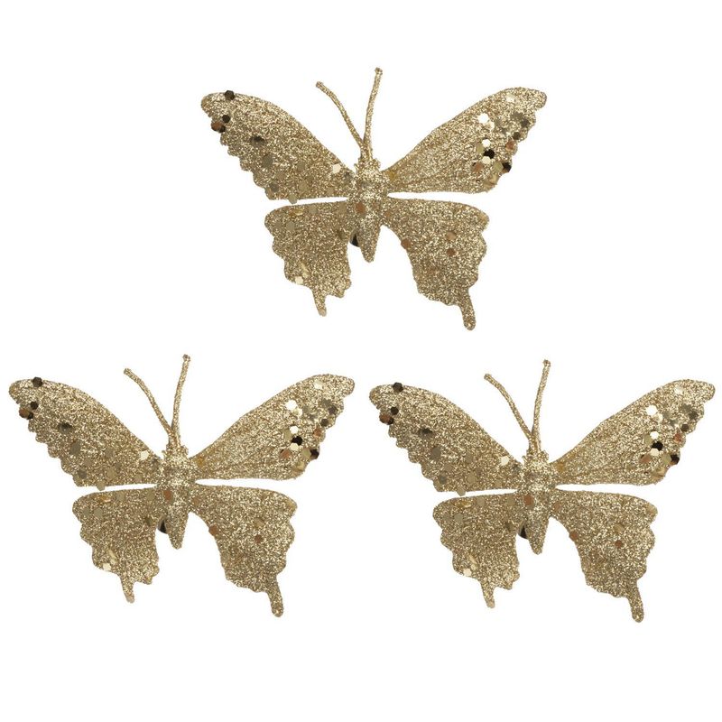 DEAR SANTA - Set 3 mariposas navidad con clip aos
