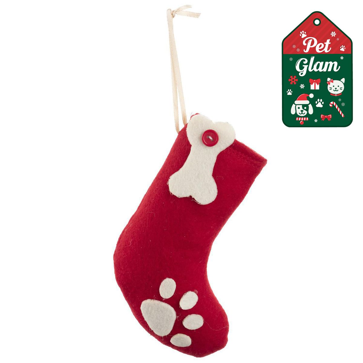 DEAR SANTA - Adorno navidad bota 14 cm pet glam