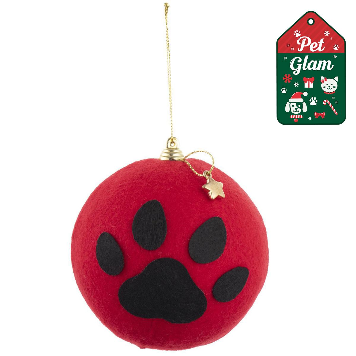 DEAR SANTA - Bola roja huella de amor