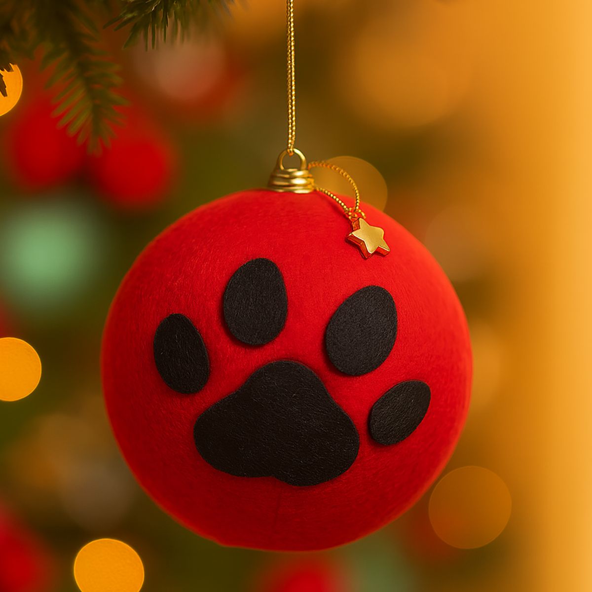 DEAR SANTA - Bola roja huella de amor