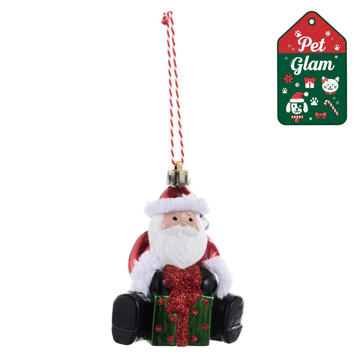 DEAR SANTA - Adorno navidad santa 8 cm pet glam
