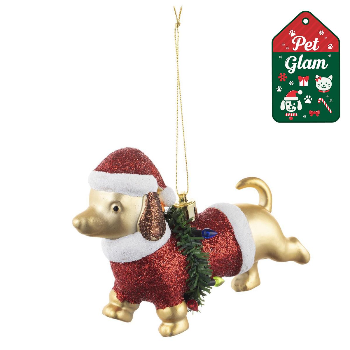 DEAR SANTA - Adorno navidad perro 11 cm pet glam