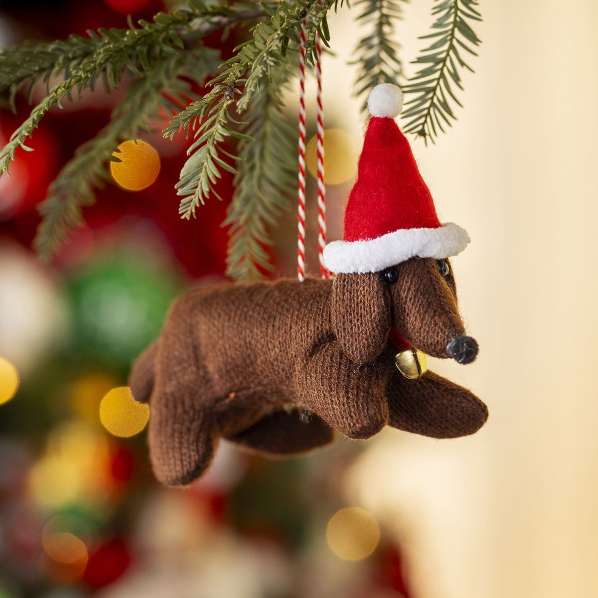 DEAR SANTA - Adorno navidad salchicha 14 cm pet glam