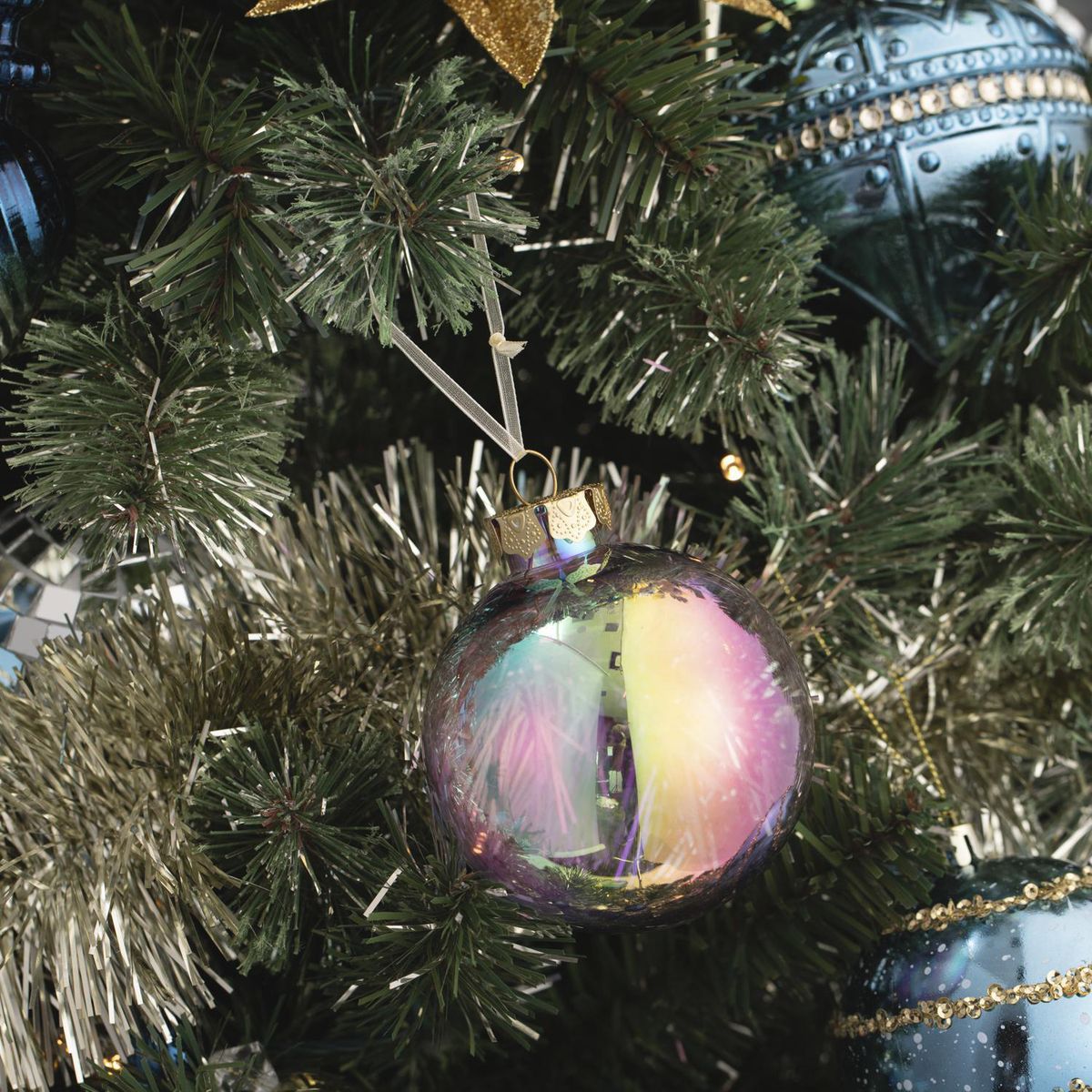 DEAR SANTA - Esfera navidad tornasol 8 cm illusion