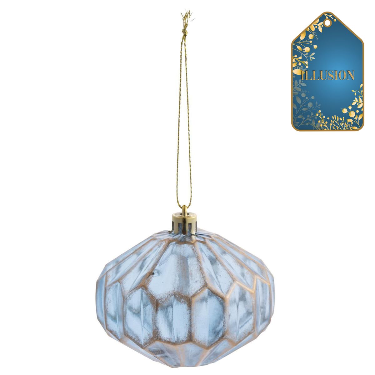 DEAR SANTA - Adorno Navidad Onion Azul 7 cm Illusion