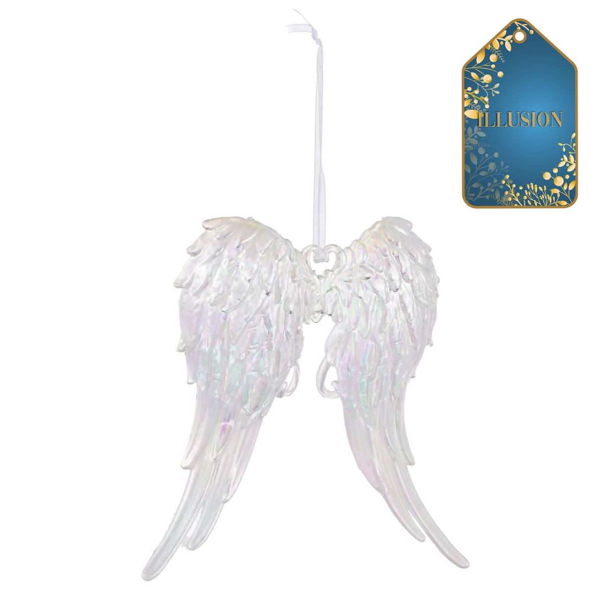 DEAR SANTA - Adorno navidad ala ángel 12 cm illusion