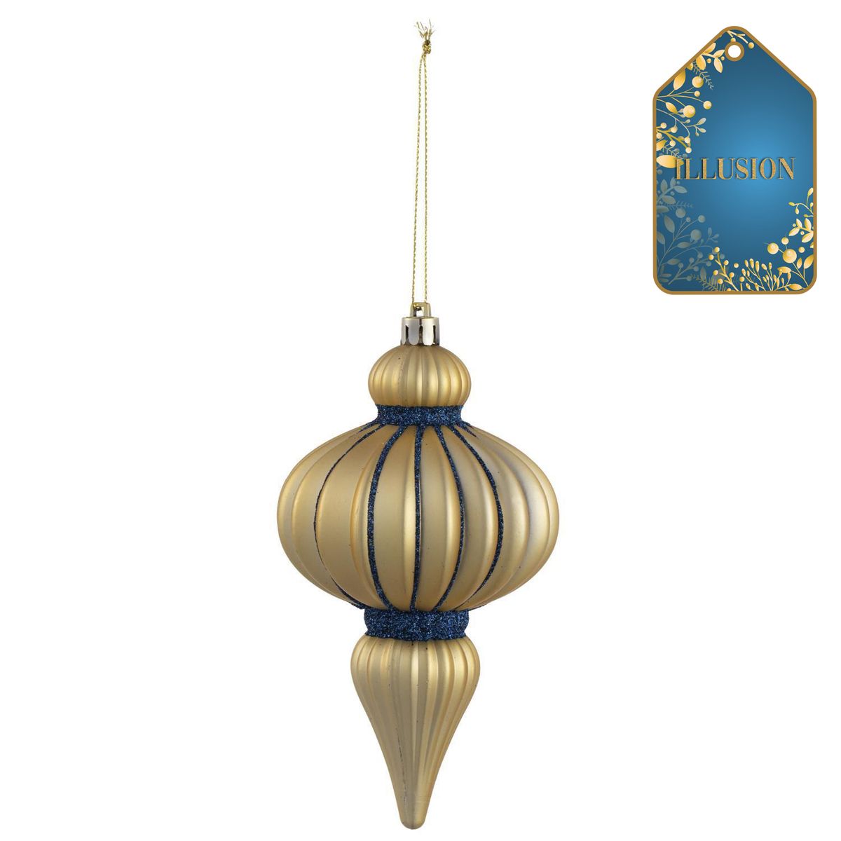 DEAR SANTA - Adorno navidad dorado 15 cm illusion