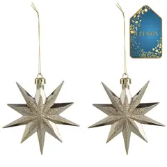 DEAR SANTA - Set 2 estrellas navidad 9 cm illusion