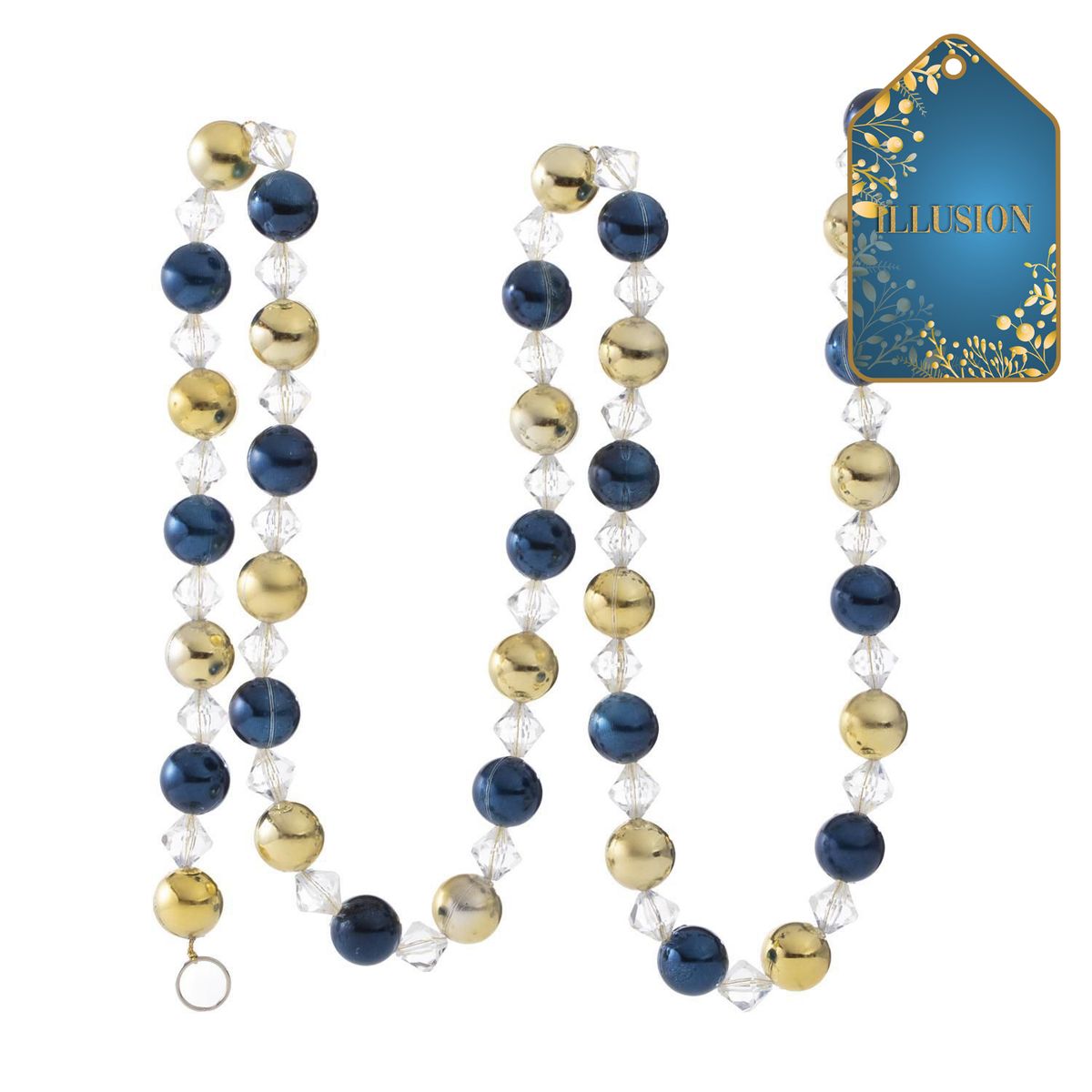 DEAR SANTA - Guirnalda navidad esferas 120 cm illusion