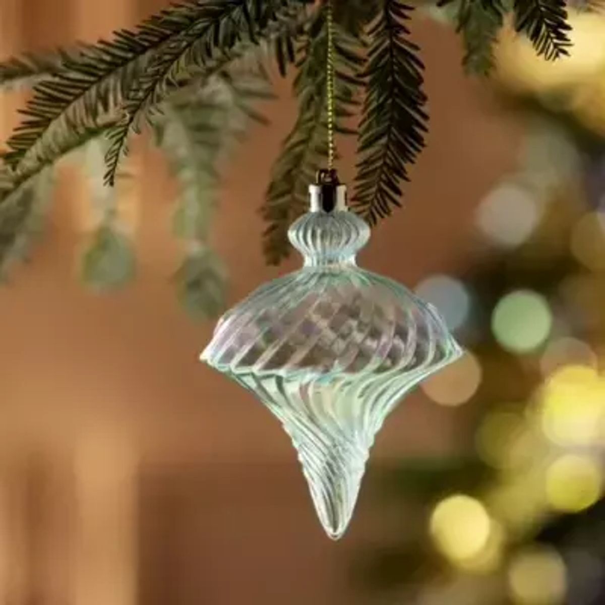 DEAR SANTA - Adorno navidad azul tornasol 11 cm illusion