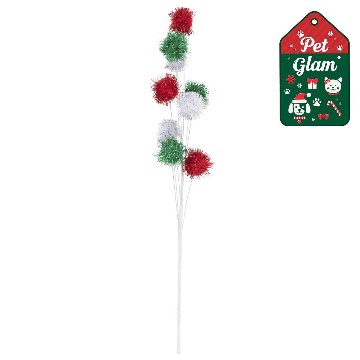 DEAR SANTA - Pick navidad pompon 35cm pet glam