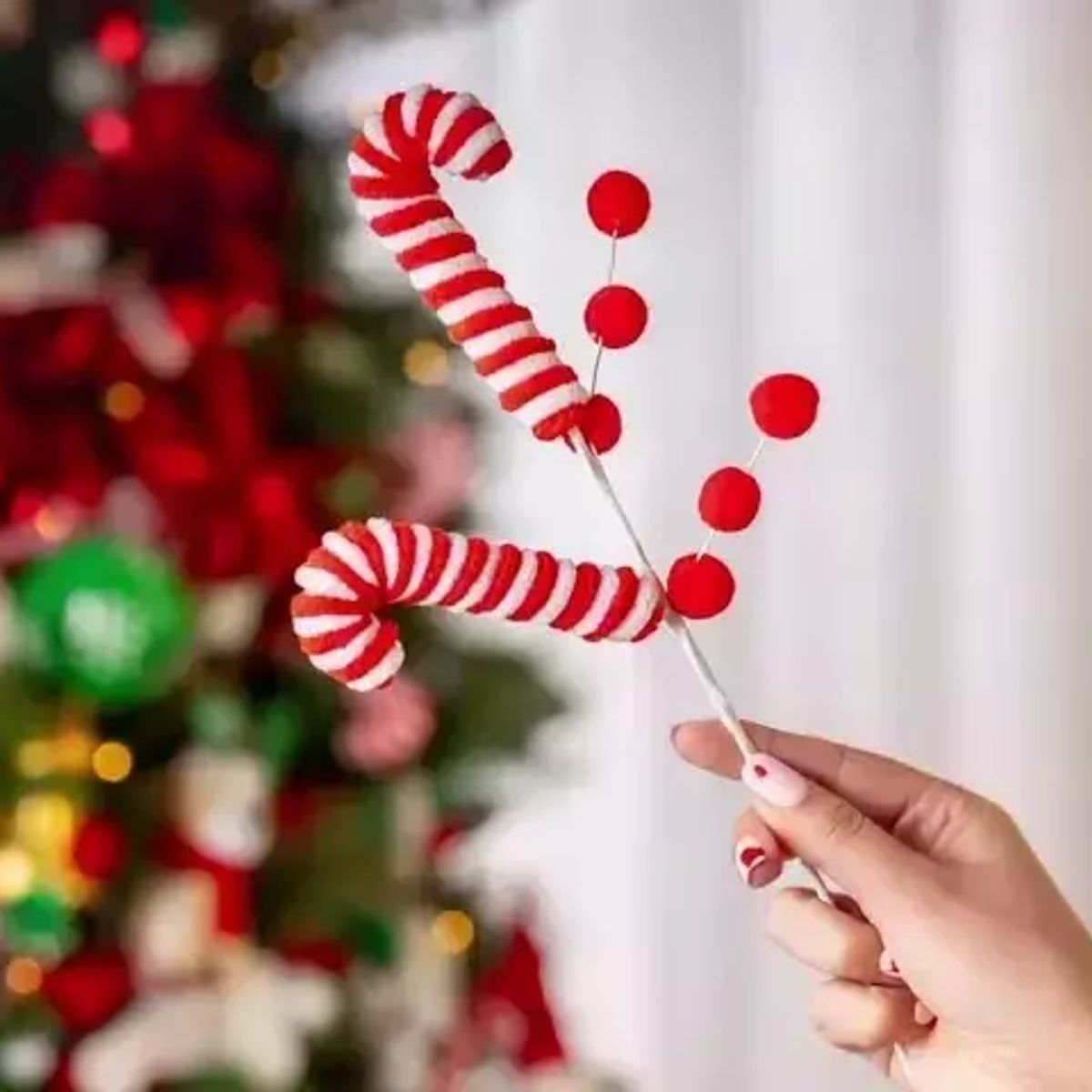 DEAR SANTA - Pick navidad bastón 35cm pet glam