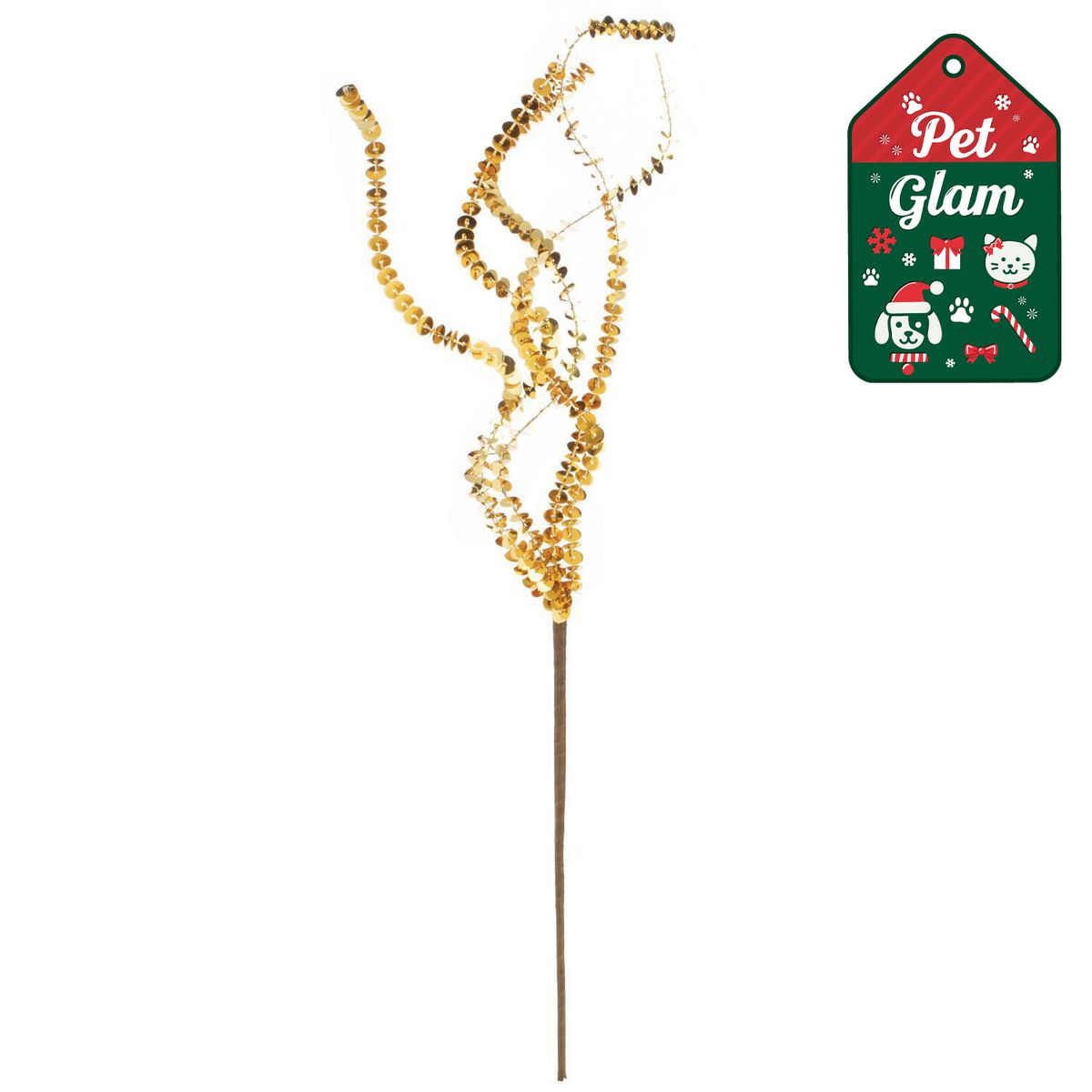 DEAR SANTA - Pick navidad lentejuela 50cm pet glam