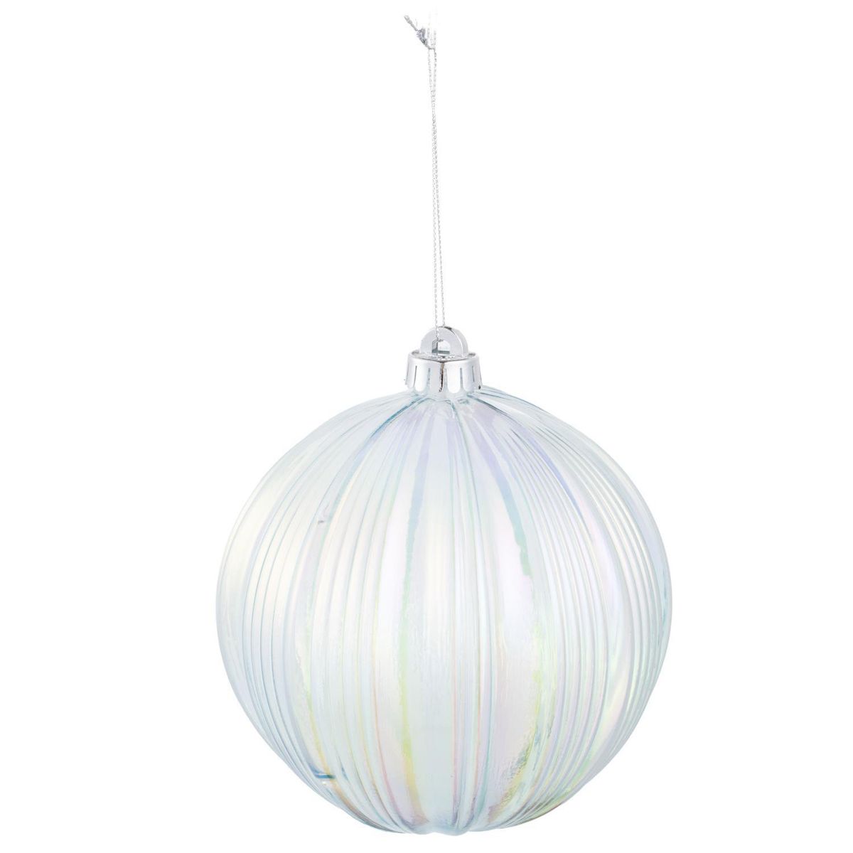 DEAR SANTA - Set 4 esferas navidad 15 cm tornasol