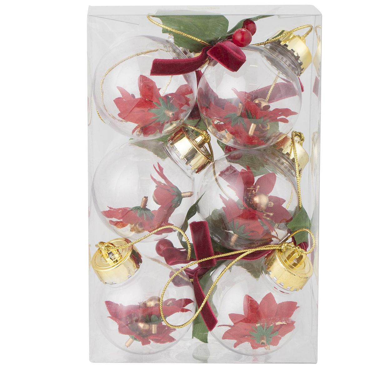 DEAR SANTA - Mix esferas navidad 120 cm rojo/verde