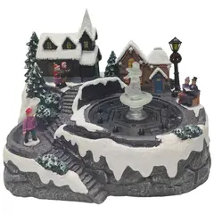 DEAR SANTA - Villa navidad fuente de agua 20.5cm