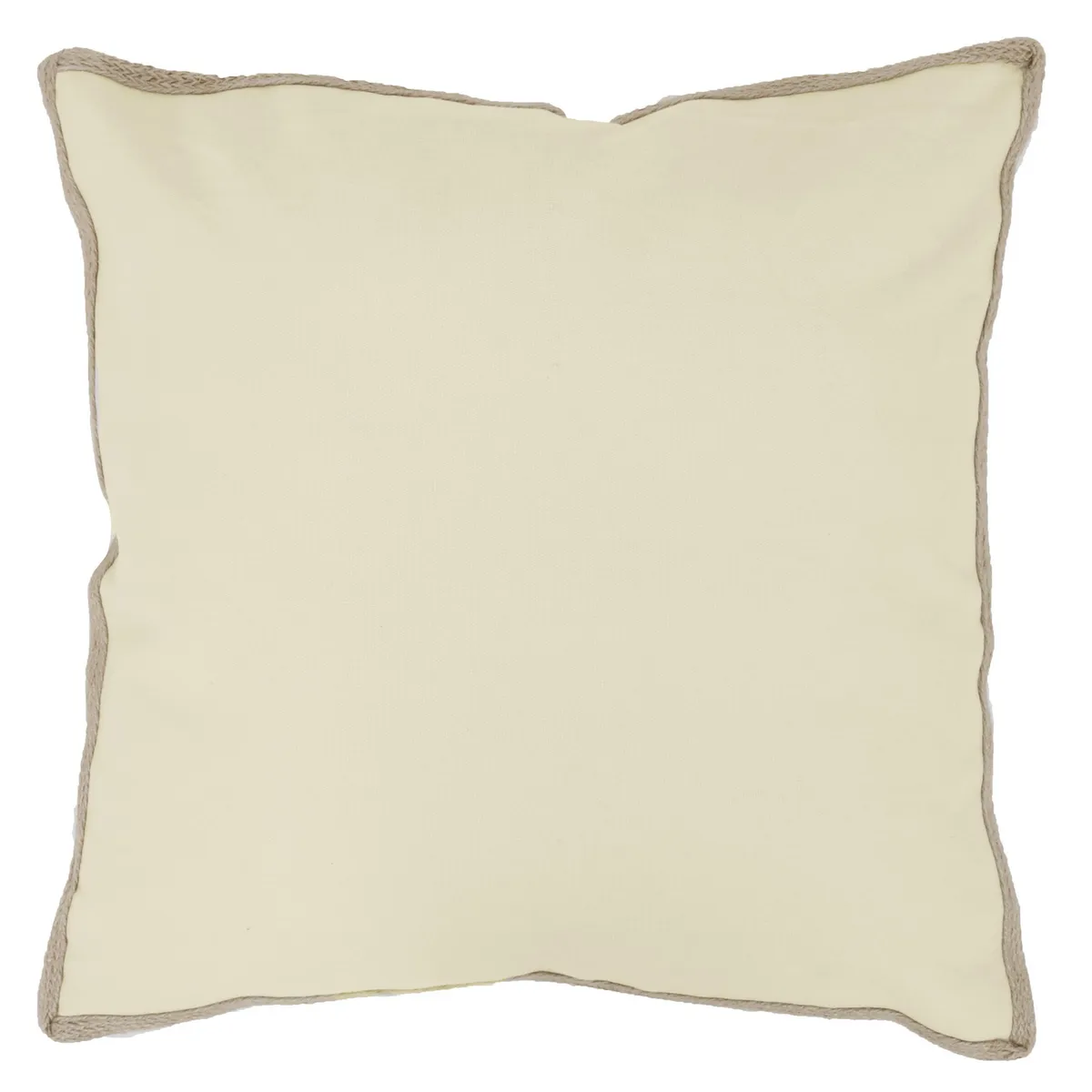JUST HOME COLLECTION - Cojín Borde Yute Beige 50x50 cm