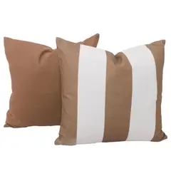 JUST HOME COLLECTION - Set 2 Cojines Rayas Café 45x45 cm