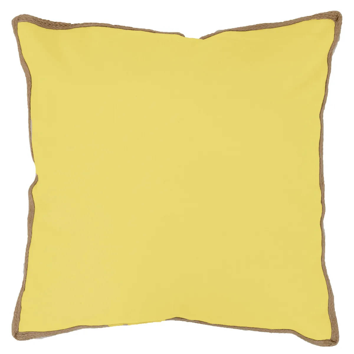 JUST HOME COLLECTION - Cojín Borde Yute Amarillo 50x50 cm