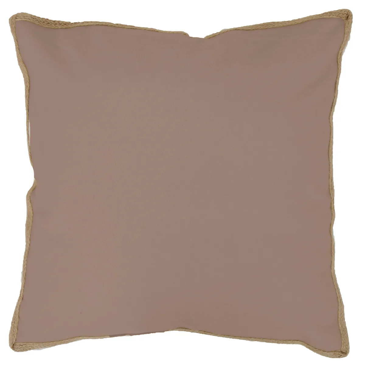 JUST HOME COLLECTION - Cojín Borde Yute Café 50x50 cm