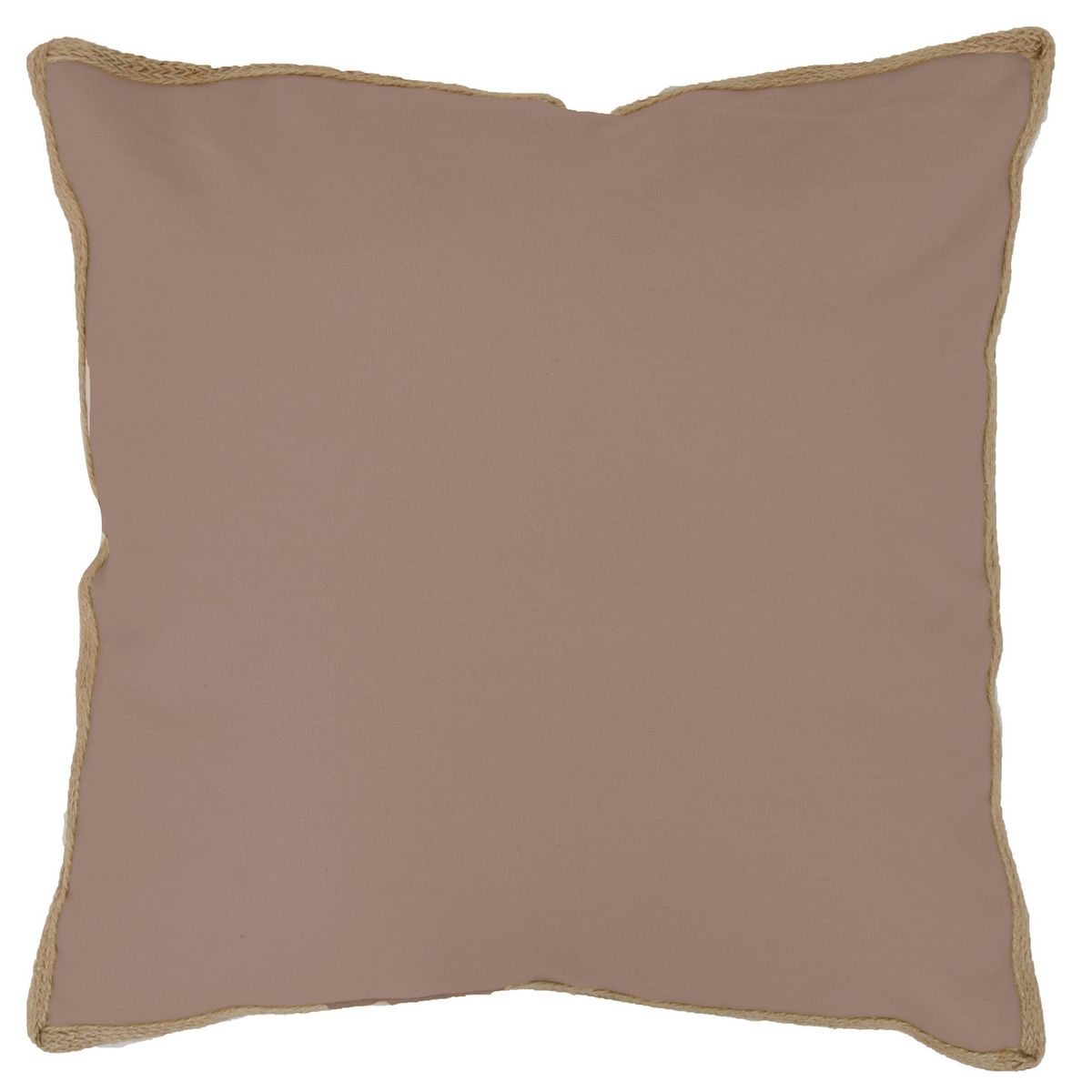 JUST HOME COLLECTION - Cojín Borde Yute Café 50x50 cm