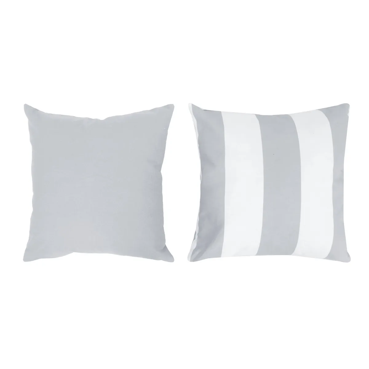 JUST HOME COLLECTION - Set 2 Cojines Rayas Gris 45x45 cm