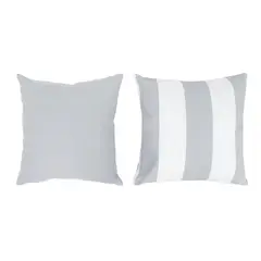 JUST HOME COLLECTION - Set 2 Cojines Rayas Gris 45x45 cm