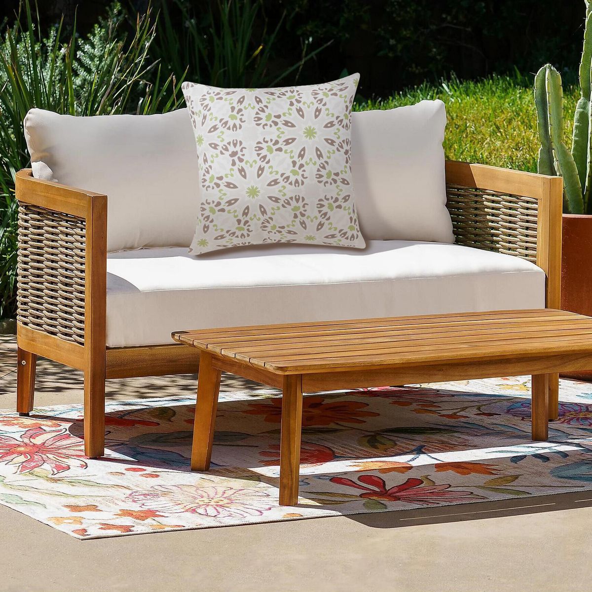 JUST HOME COLLECTION - Cojín Boho Mandala Multicolor 45x45 cm