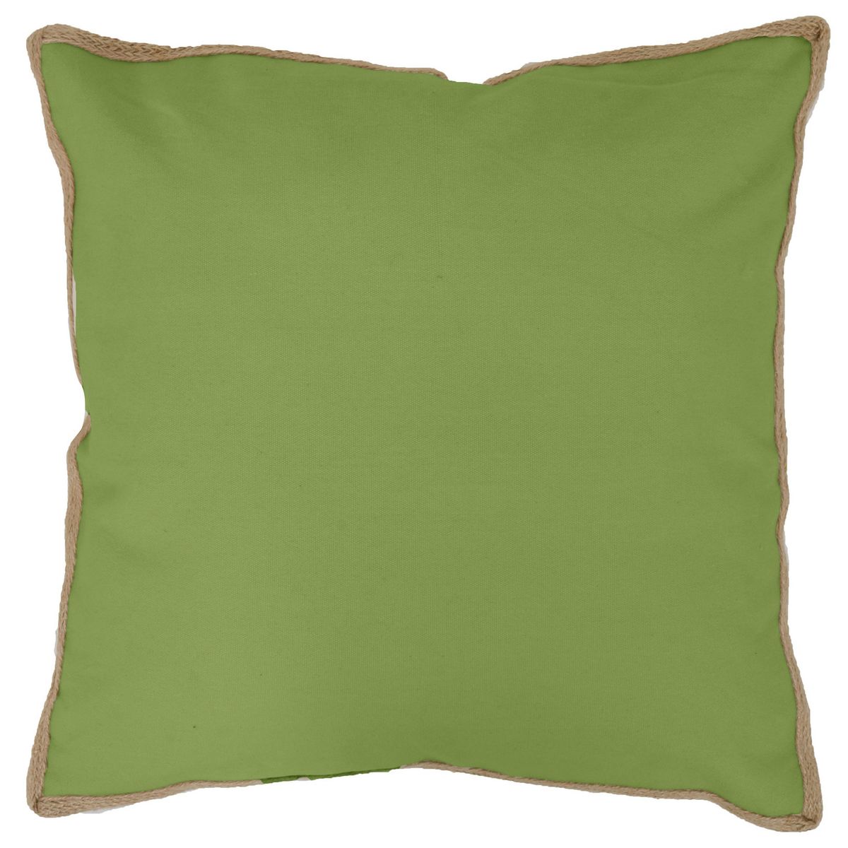 JUST HOME COLLECTION - Cojín Borde Yute Verde 50x50 cm