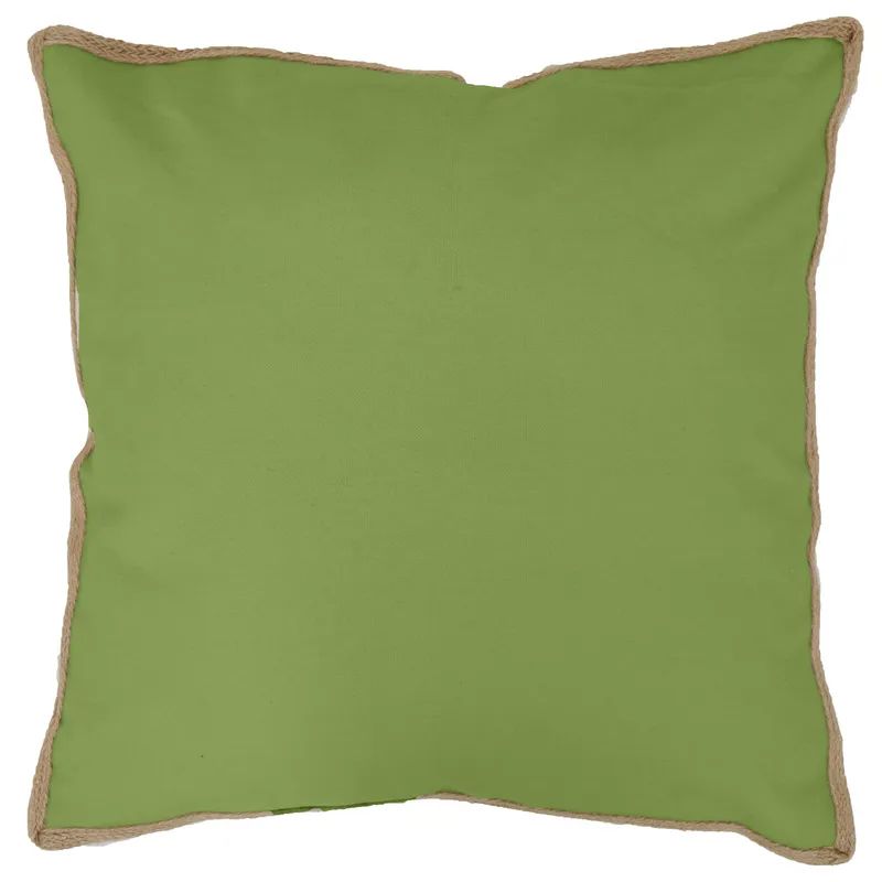 JUST HOME COLLECTION - Cojín Borde Yute Verde 50x50 cm