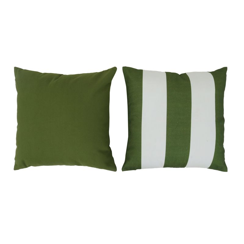 JUST HOME COLLECTION - Set 2 Cojines Rayas Verde 45x45 cm