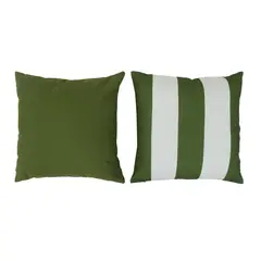 JUST HOME COLLECTION - Set 2 Cojines Rayas Verde 45x45 cm
