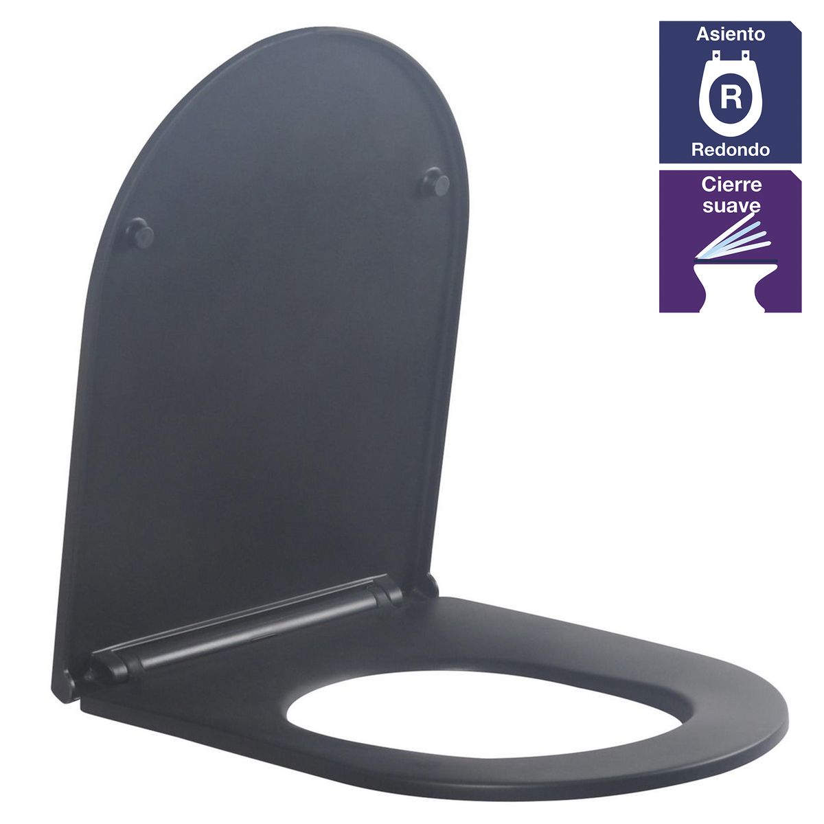 SENSI DACQUA - Asiento tapa WC Roma negro