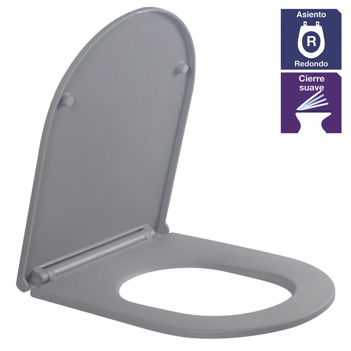 SENSI DACQUA - Asiento tapa WC Roma gris